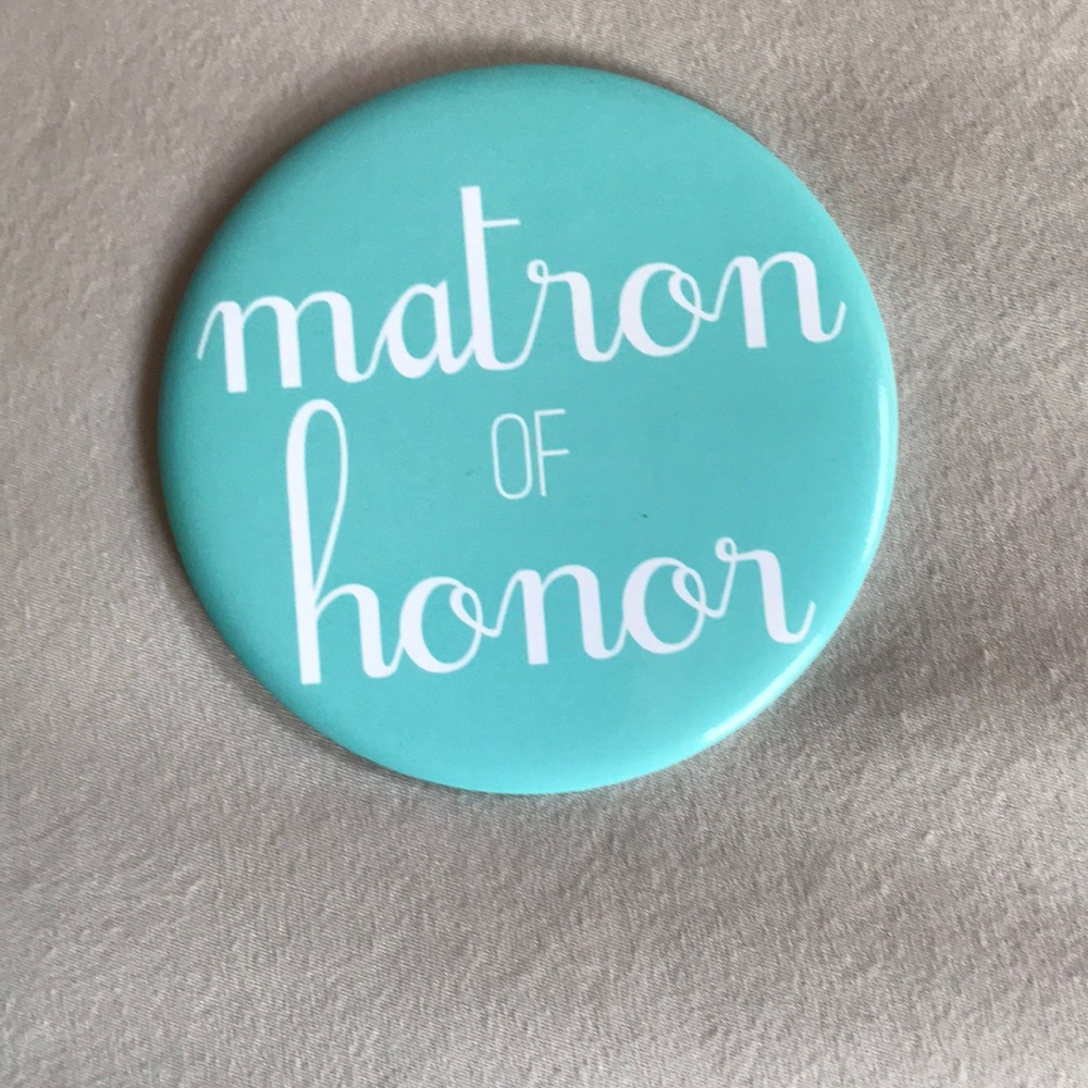 Wedding pinback